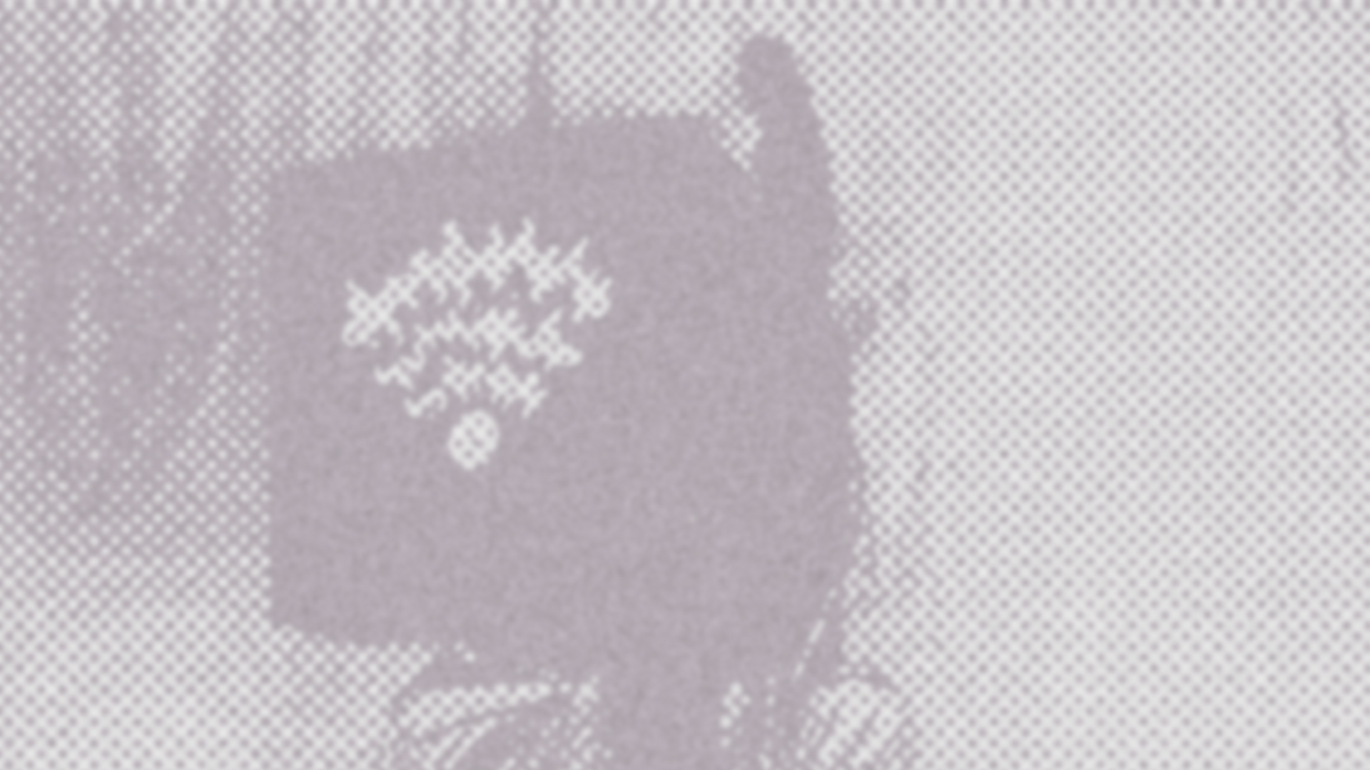 an image of a headshot of a man with a box on his head with a scribbled on wifi symbol.